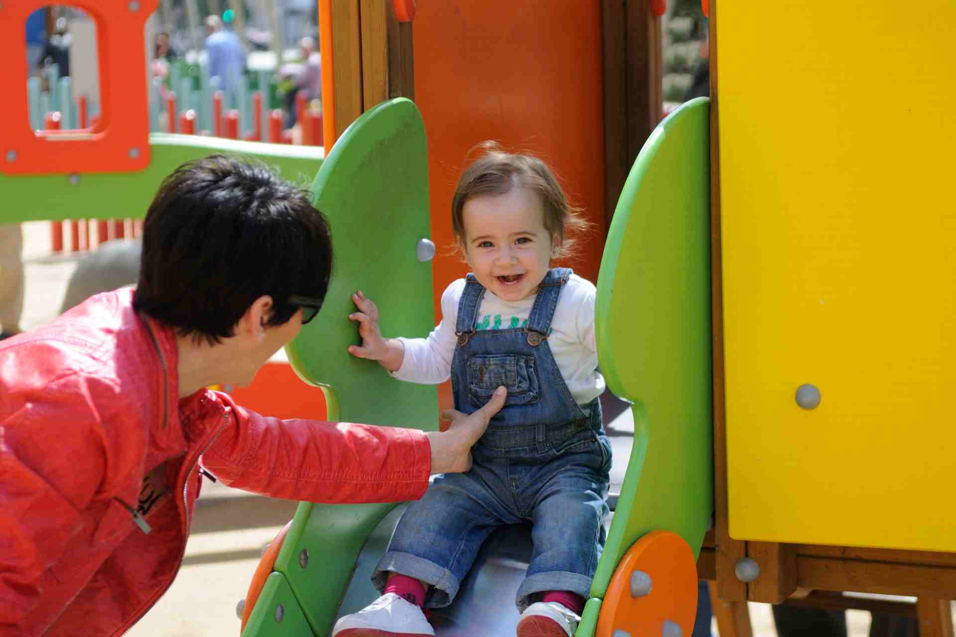 toddler in play area